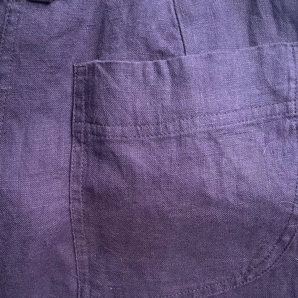 notPERFECTLINEN Women's Size S / M Damme high-waisted pleated front linen pants - Picture 7 of 7